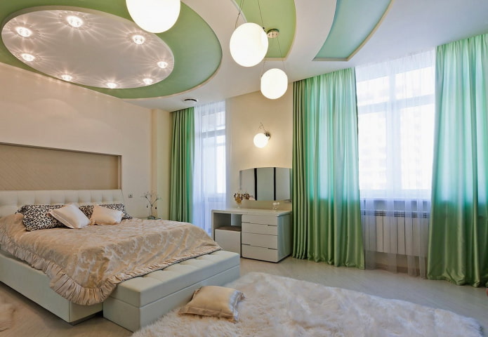 plafond in wit en groen