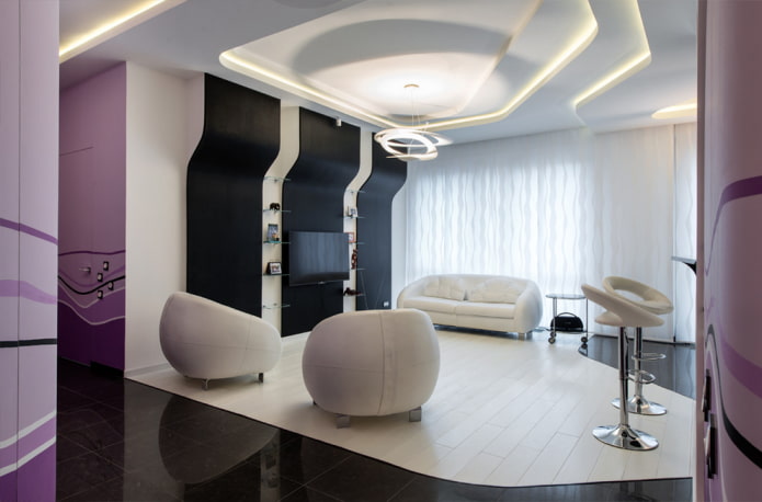 plafond met meerdere niveaus