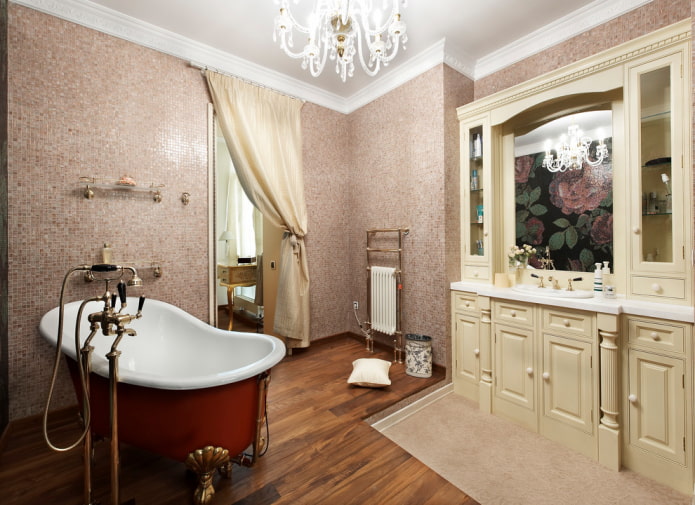 plafondlijsten in de badkamer
