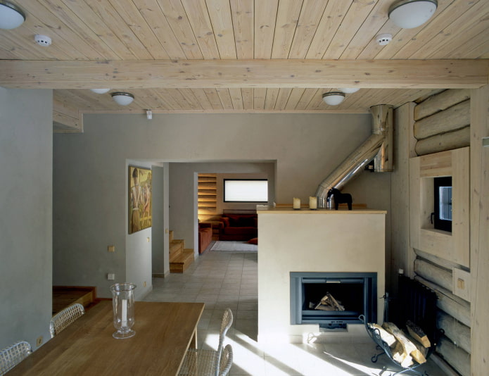 plafondbekleding in een priv?woning