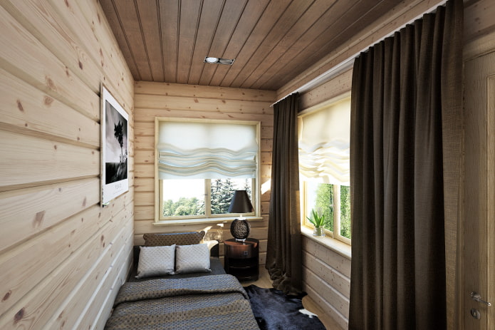 bruin plafondpaneel in het interieur