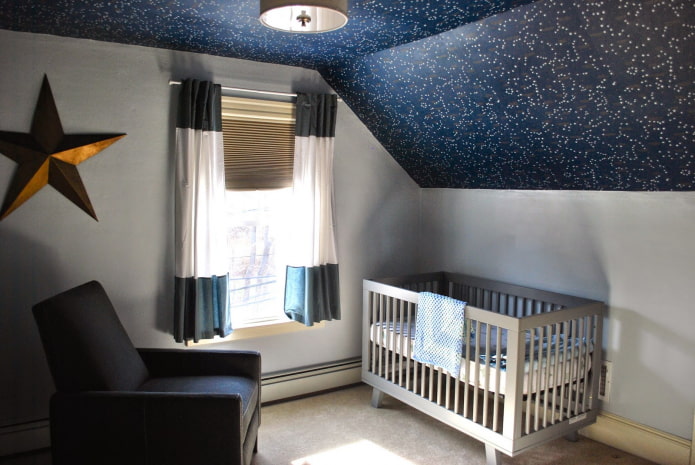 beige plafond op zolder
