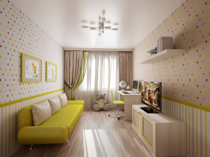 satijnen spanplafond in de kinderkamer