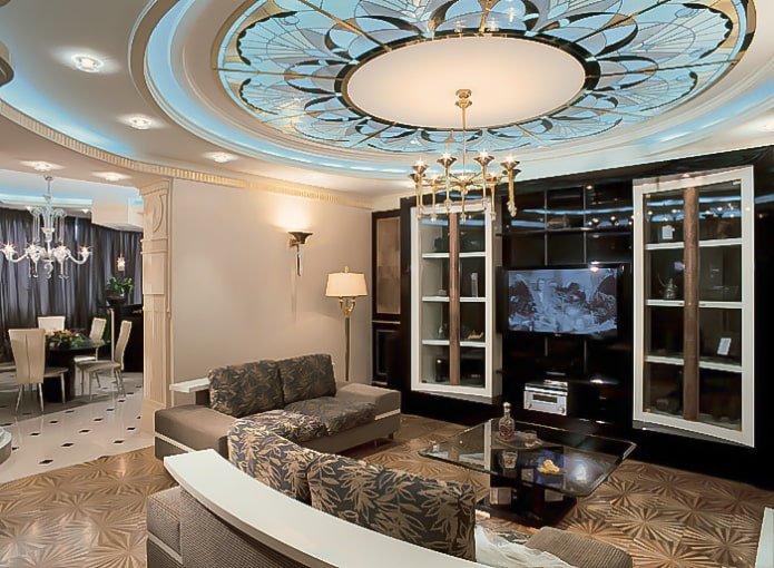 glazen plafond in de hal
