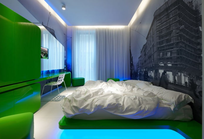 zwevend plafond in de slaapkamer