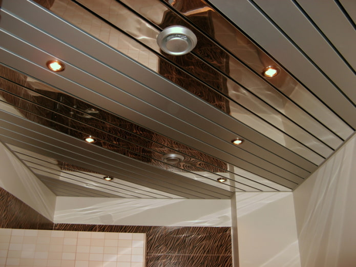 lamellenplafond in de badkamer