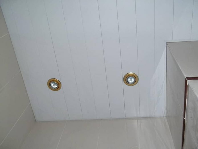 plafondbekleding in de badkamer