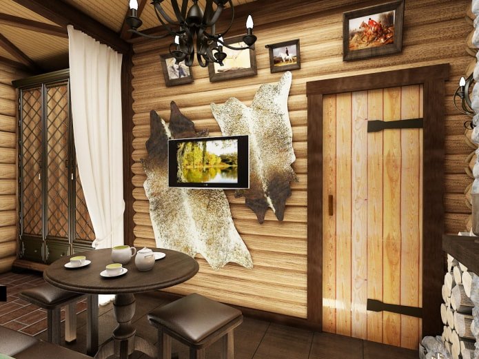 kleedkamer in jachtstijl
