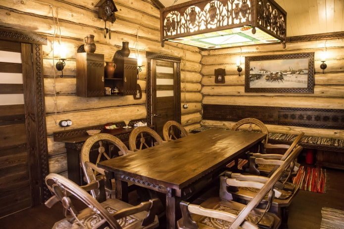 kleedkamer in Russische stijl