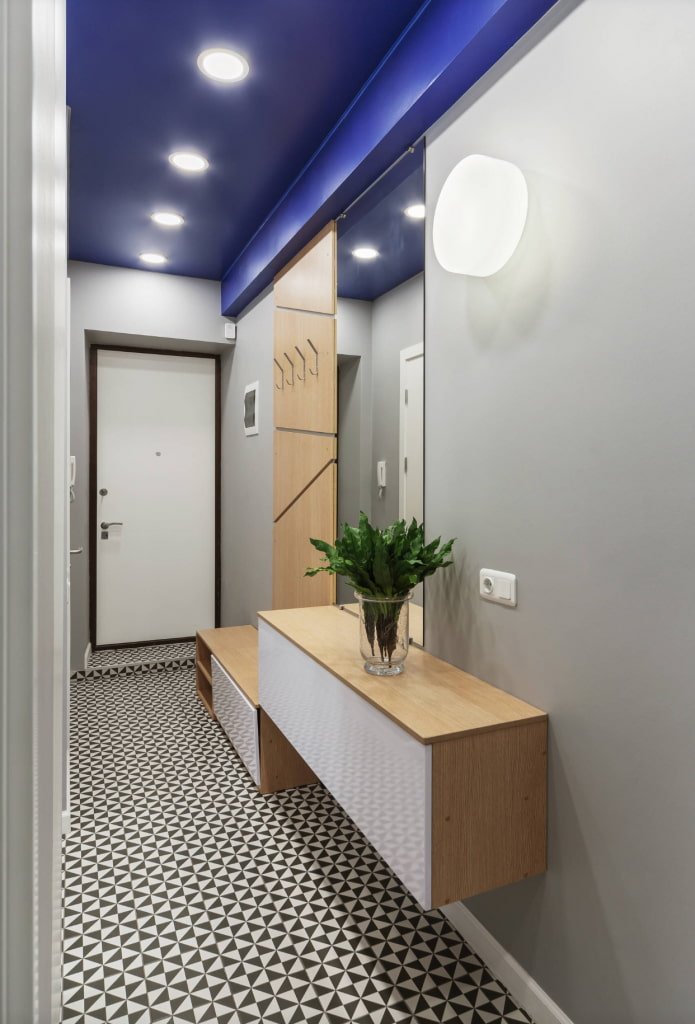 Locatie van de gang in het interieur van een smalle gang