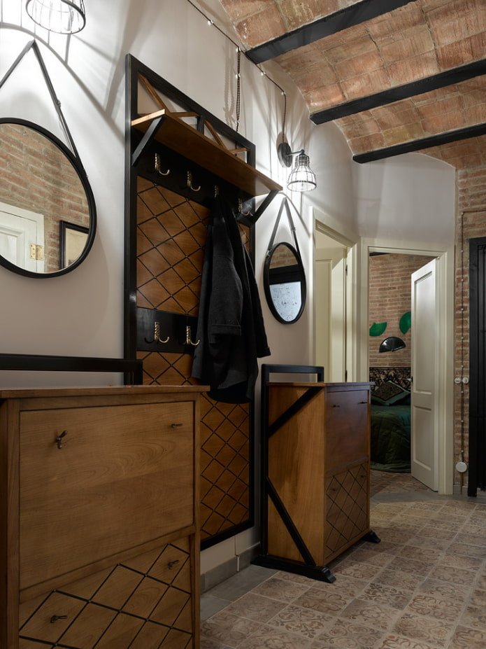 meubels in het interieur van de gang in een industri?le stijl