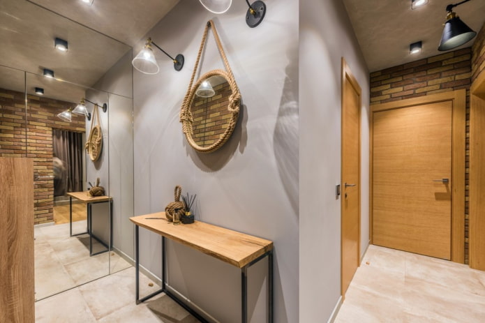 meubels in het interieur van de gang in een industri?le stijl
