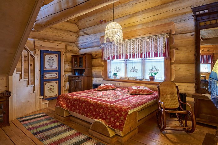 slaapkamer in een Russische izba