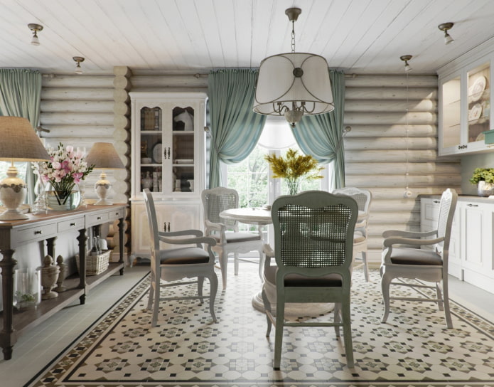 keuken-eetkamer provence