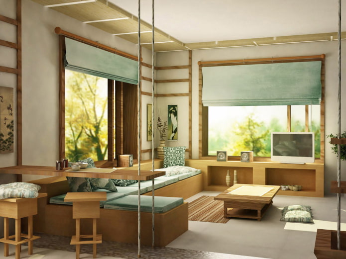 Japanse keuken-woonkamer