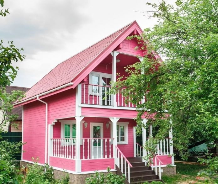 Roze gevel