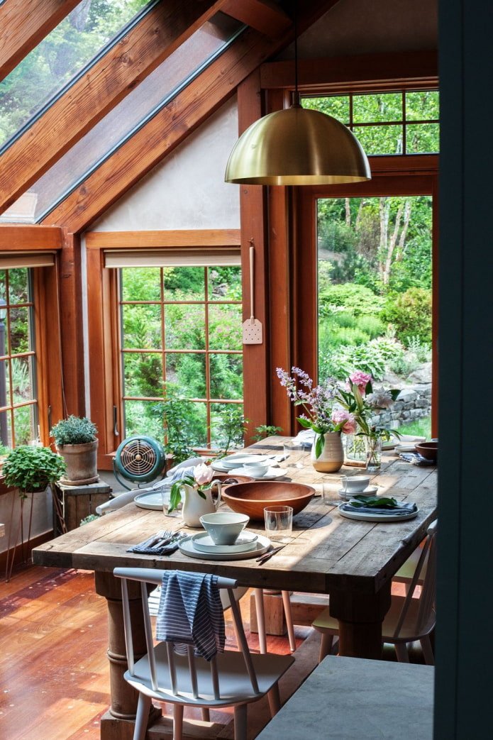 veranda in landelijke stijl