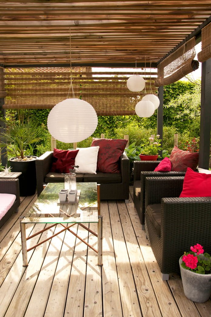 lampen op de veranda