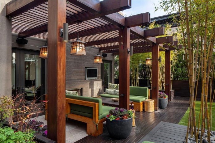 veranda in oosterse stijl