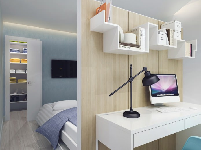 werkplek in de slaapkamer