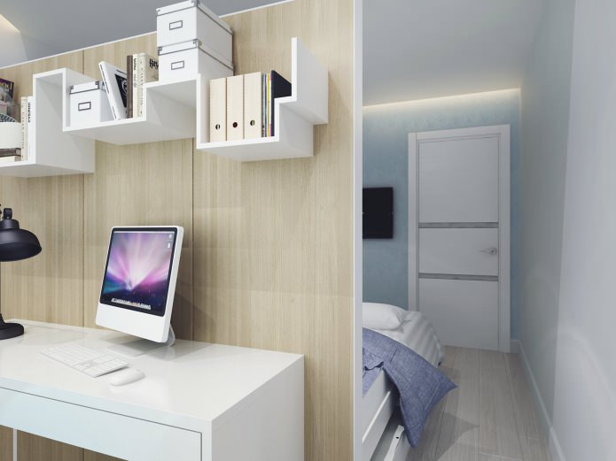 werkplek in de slaapkamer