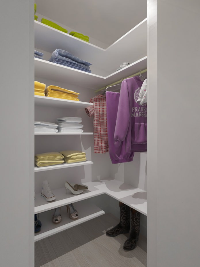 interieur van een kleine kleedkamer