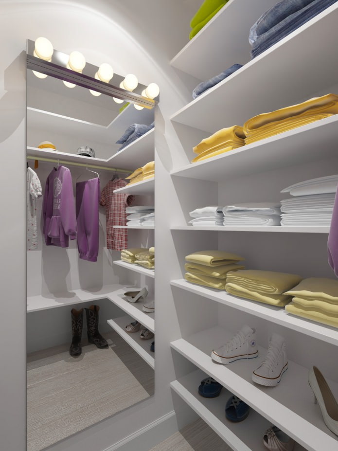 interieur van een kleine kleedkamer
