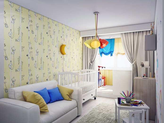 kinderkamer gecombineerd met een loggia