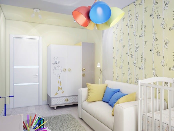 kinderkamer voor een pasgeboren baby 