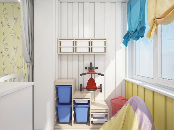 kinderkamer gecombineerd met een loggia
