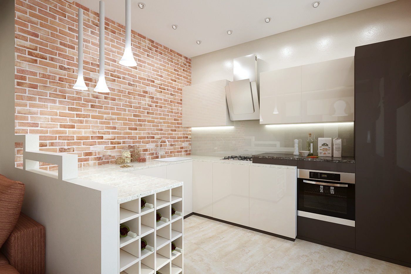 keuken in een tweekamerappartement