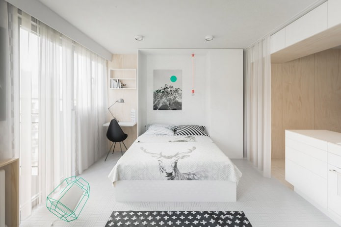 Ontwerp van een klein studio-appartement van 20 m?.