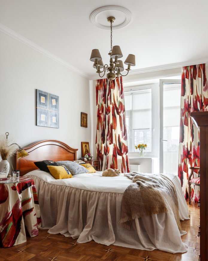 Slaapkamer met klaprozen