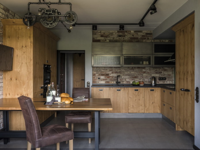 Een massieve wand in loftstijl