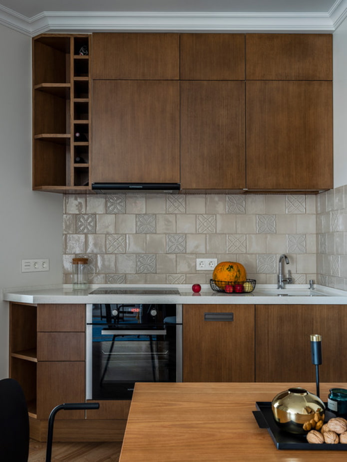 houten kleine keuken