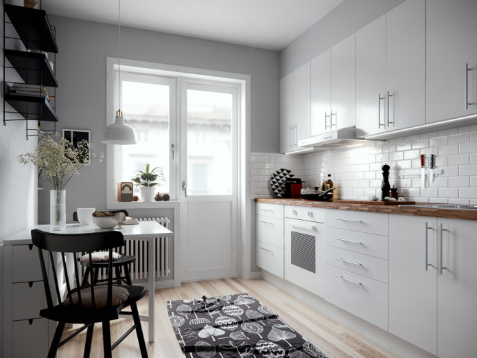 lichte keuken in ??n rij