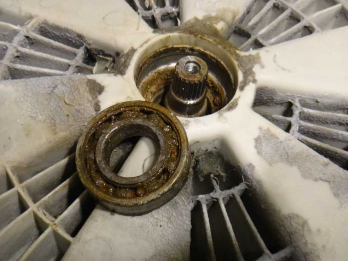 Defect lager in de wasmachine