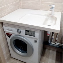 Gootsteen boven wasmachine-0