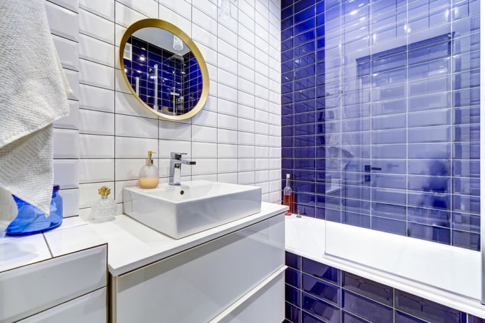 standaard tegelindeling in de badkamer