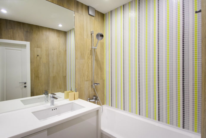 lineaire tegelindeling in de badkamer