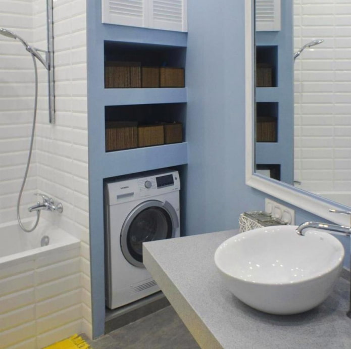 wasmachine in een nis