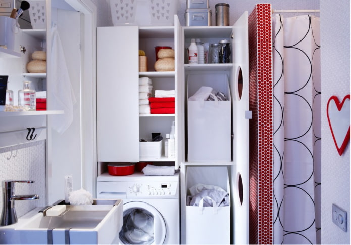 wasmachine in de kast