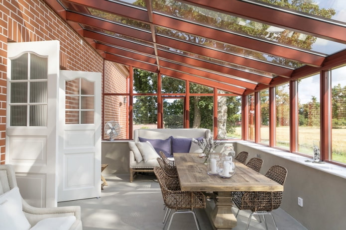 Glazen veranda