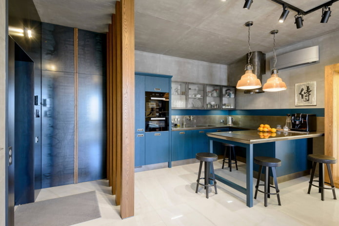 keuken-woonkamer met kookeiland