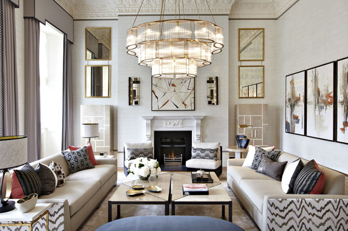 symmetrische woonkamer