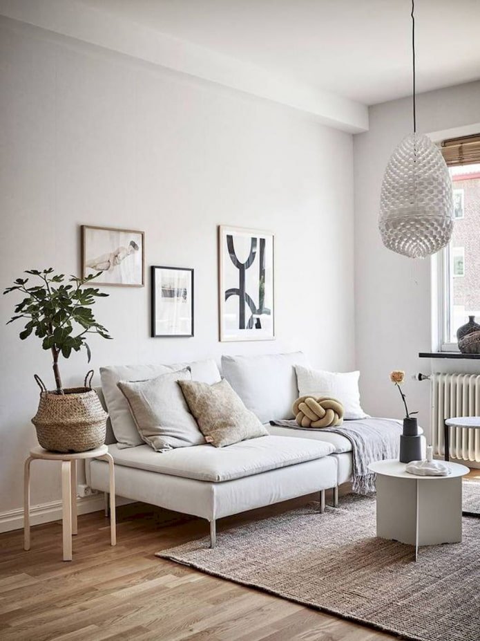 woonkamer in Scandinavische stijl