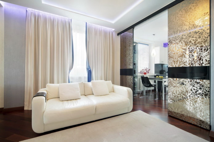 schuifpanelen in de woonkamer