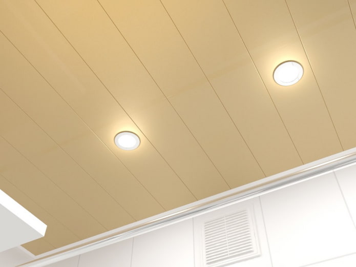 lamellen hangstructuur in champagnekleur