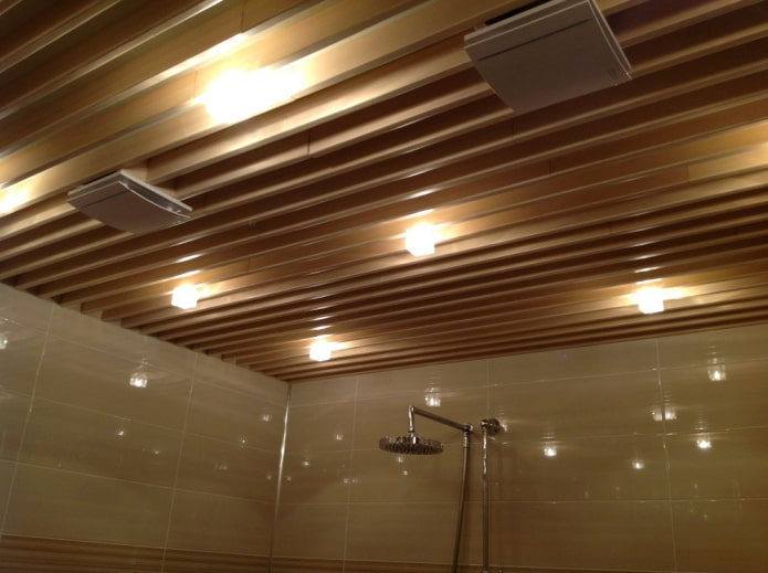 plaatvormige lamellenplafond