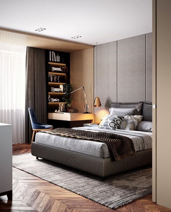 studeerkamer bij het bed